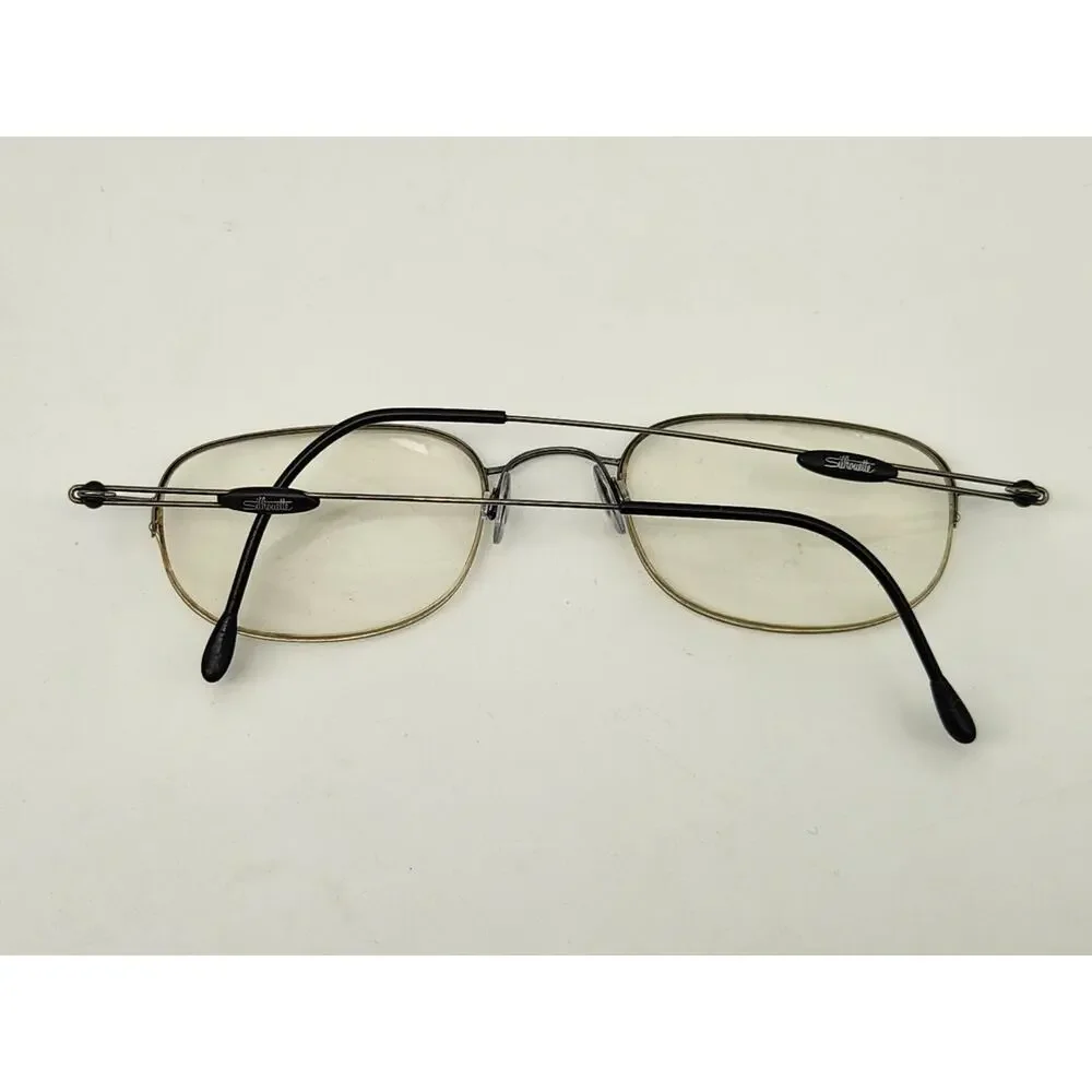 Silhouette Small Eyeglasses Titan Gunmetal Half Rim Frame Only Austria